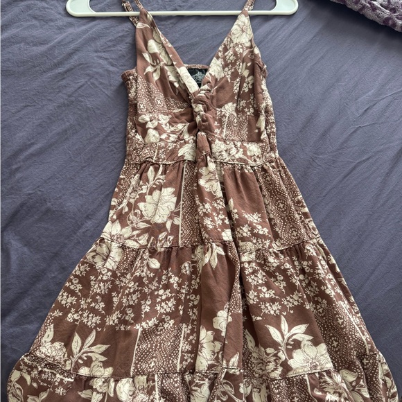 Angie Dresses & Skirts - Angie Brown and Cream Floral Maxi Dress